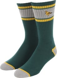 Anti-Hero Lil Pigeon Embroidered Sock - green/yellow/grey