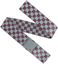 Arcade Belt Co. A2 Check Belt - cloud/burgundy
