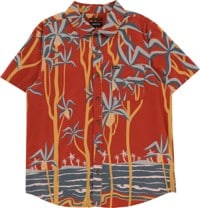 Brixton Charter Print S/S Shirt - dark red scenic trip