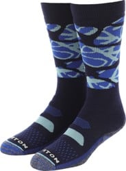Burton Women's Performance Midweight Snowboard Socks - jake blue camo