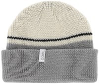 Coal Frena Beanie - mid grey blocked stripe