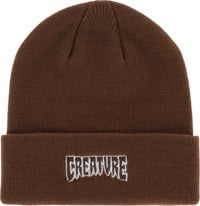 Creature Logo Outline Beanie - brown