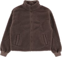 Dime Polar Fleece Sherpa Zip Jacket - mocha