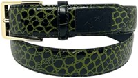Loosey Premium Reptile Belt - black/green
