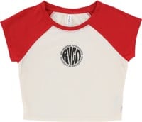 RVCA Women's Baby Raglan - pepper red