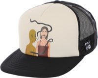 RVCA Youre Still Here Foamy Trucker Hat - white/black