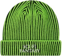 Sci-Fi Fantasy Logo Beanie - lime/black