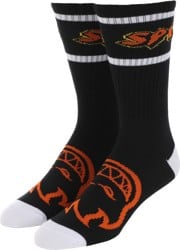 Spitfire Hellfire Script Sock - black/white/orange