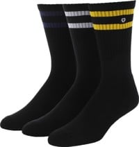 Tactics Icon Sock 3 Pack - striped black