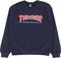 Thrasher Outlined Crew Sweatshirt - navy