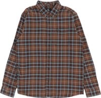 Volcom Caden Plaid Flannel Shirt - brown stone
