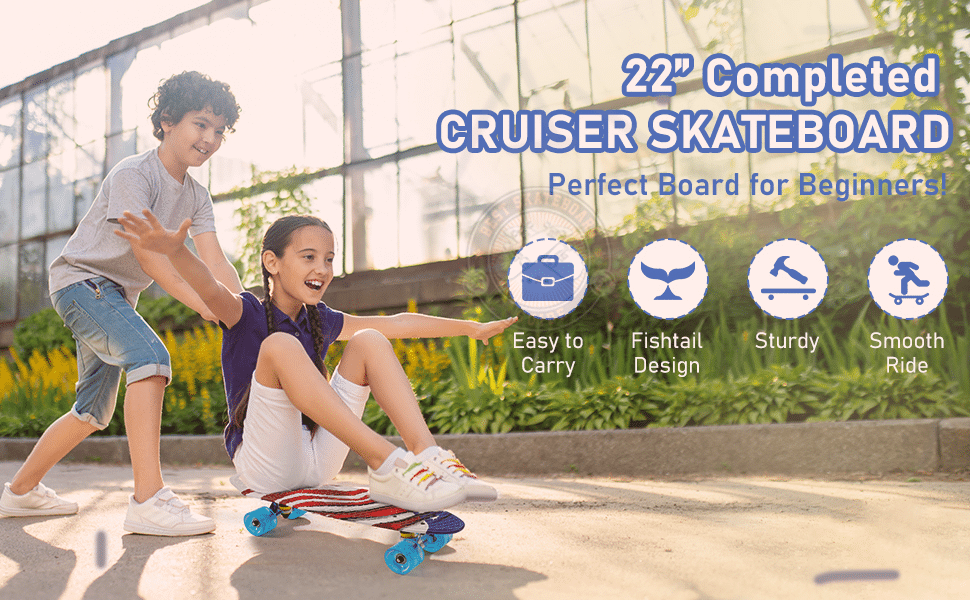 Cruiser Skateboard for Kids - Best For 6-12 Ages